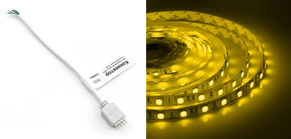 Комплект светодиодной ленты 7,2W/m 30LED/m 3528SMD разноцветный 5M