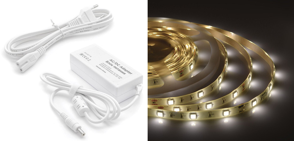 Комплект светодиодной ленты 7,2W/m 30LED/m 5050SMD 5M