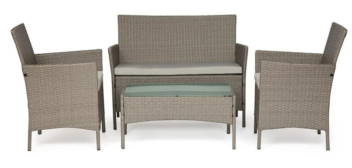 Комплект уличной мебели из искусственного ротанга Bianca Grey