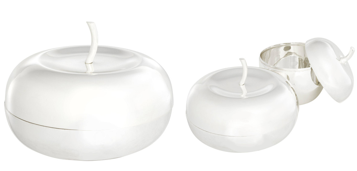 Комплект шкатулок Eichholtz Box Apple Set of 2 Silver