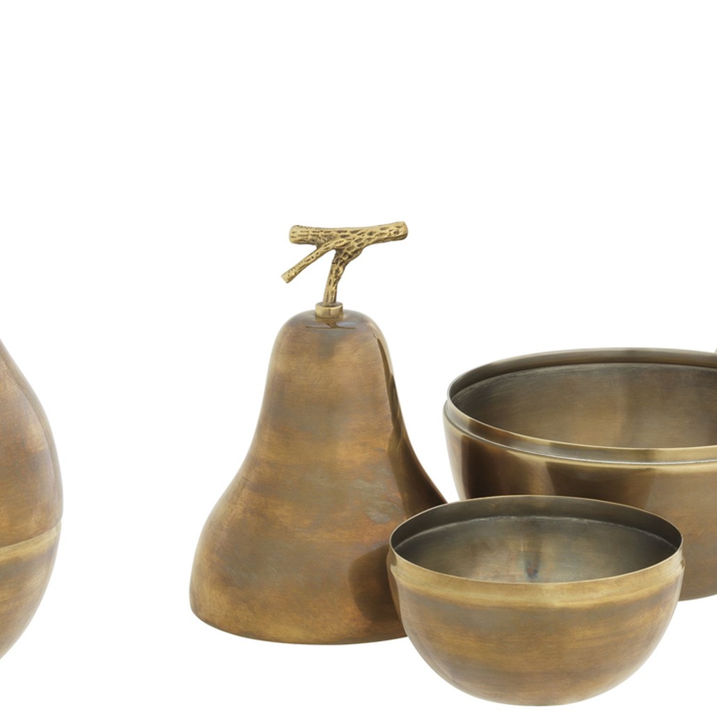 Комплект шкатулок Eichholtz Box Pear Set of 2 brass