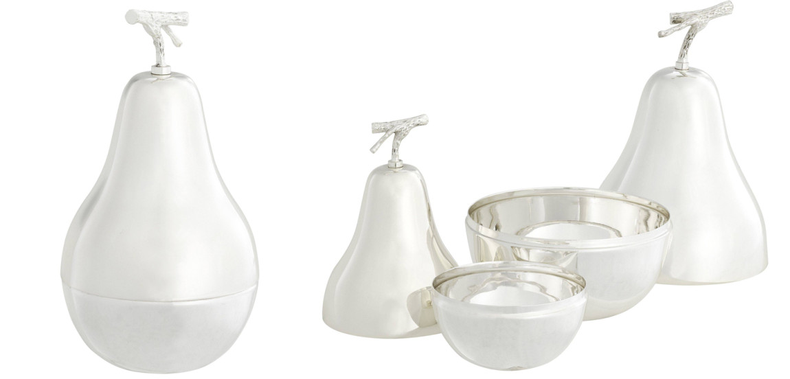 Комплект шкатулок Eichholtz Box Pear Set of 2 Silver