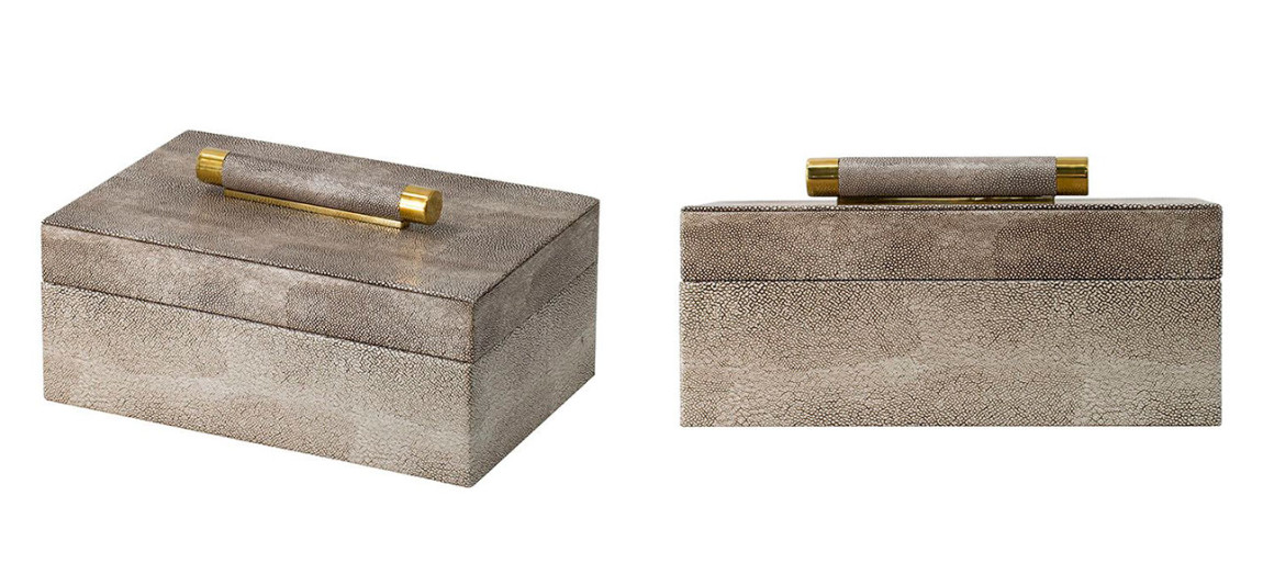 Комплект шкатулок с крышкой  Gray