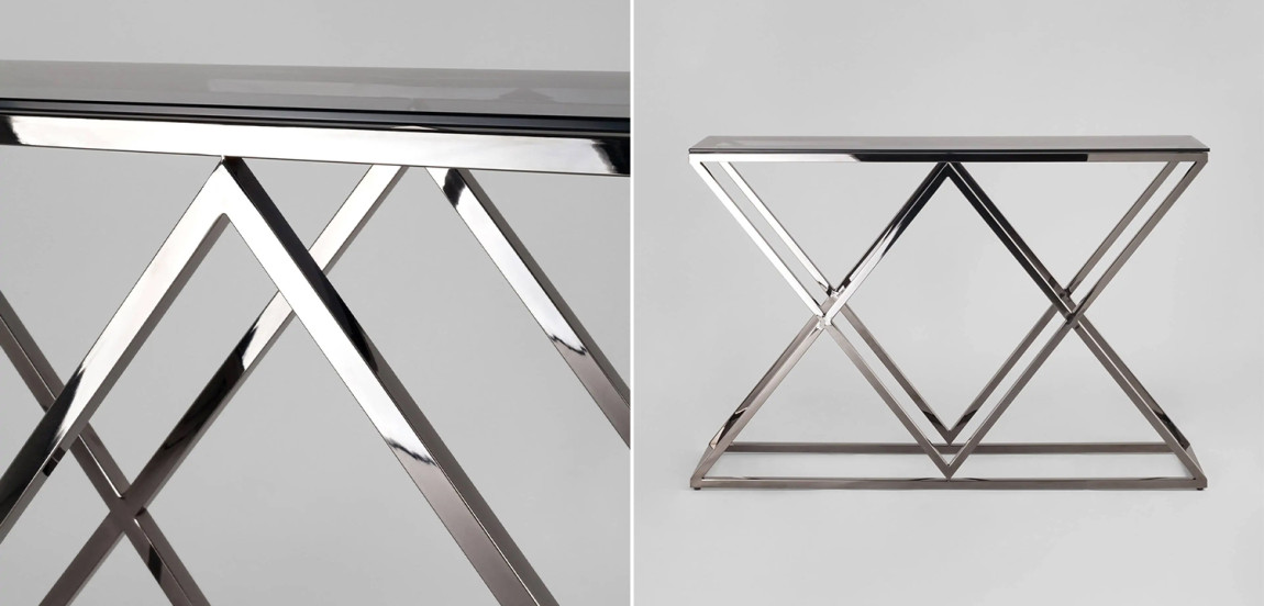 Консоль Geometry Rhombus Dark Chrome