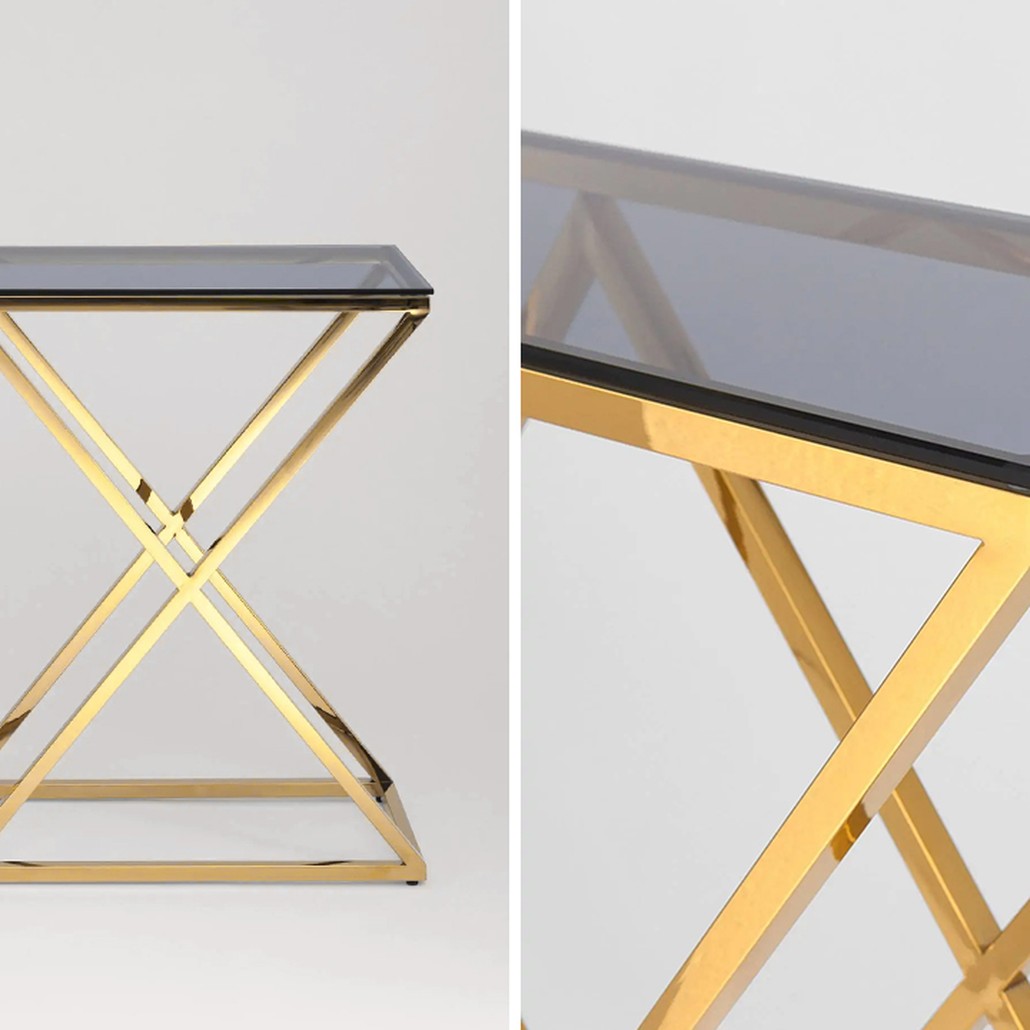 Консоль Geometry Rhombus Gold