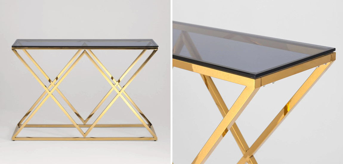 Консоль Geometry Rhombus Gold