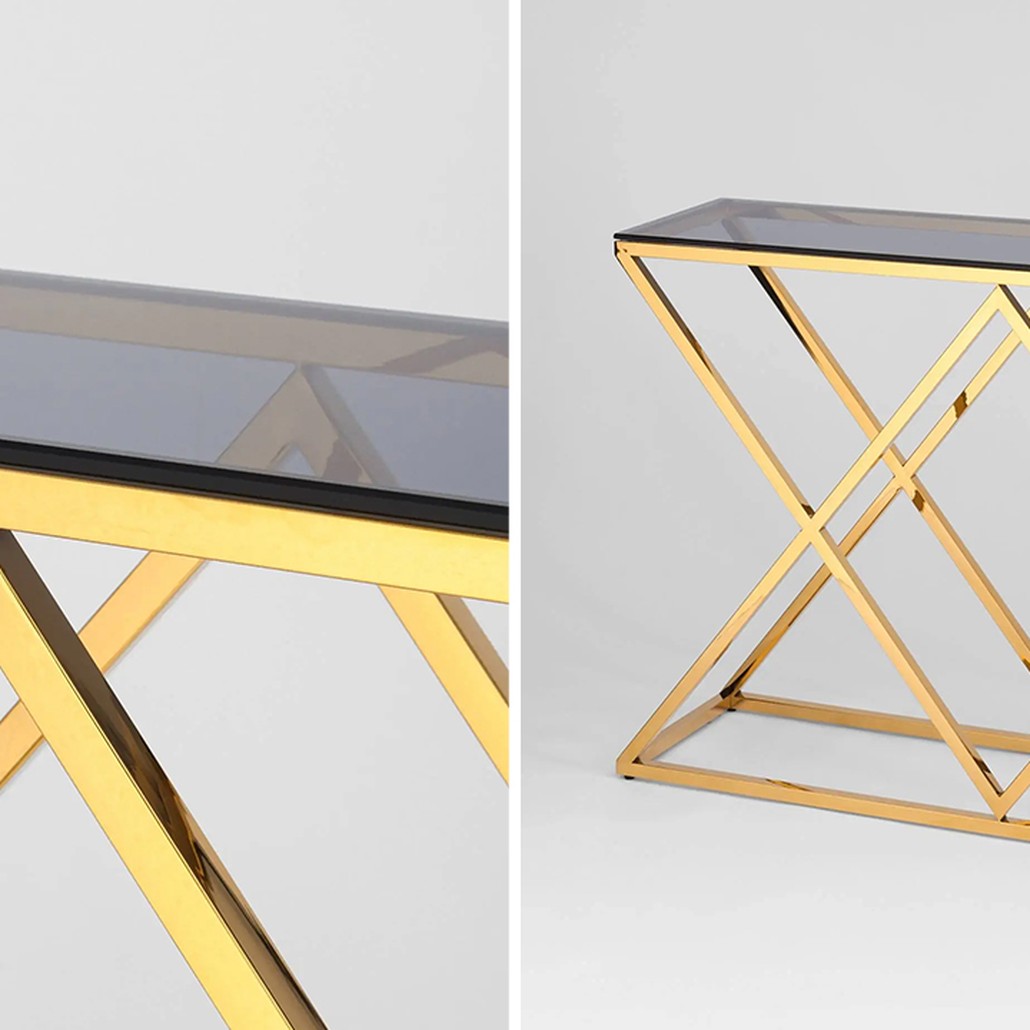 Консоль Geometry Rhombus Gold