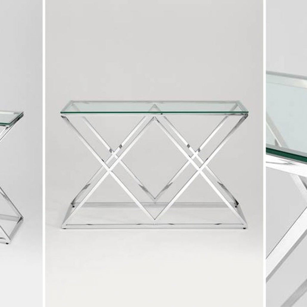 Консоль Geometry Rhombus Silver