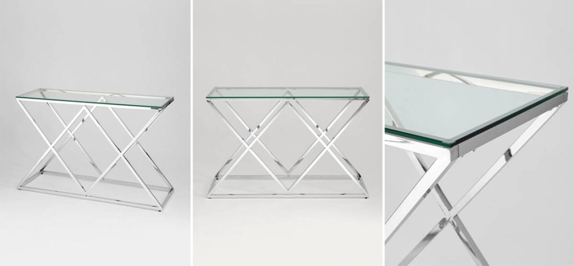 Консоль Geometry Rhombus Silver