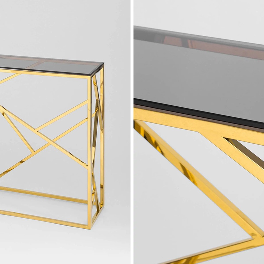 Консоль Geometry Serene Phoenix Gold