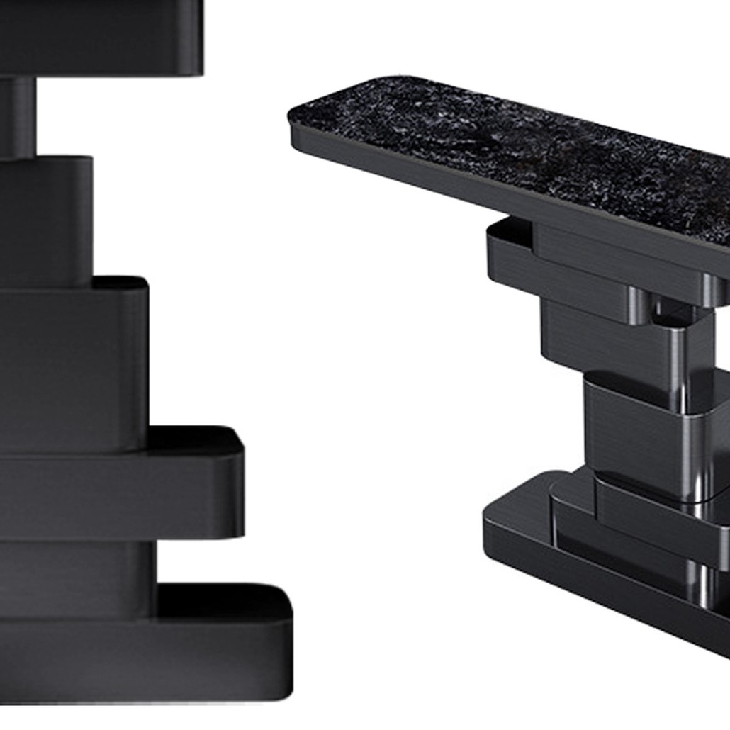Консоль Maja Marble Metal Console Table Graphite