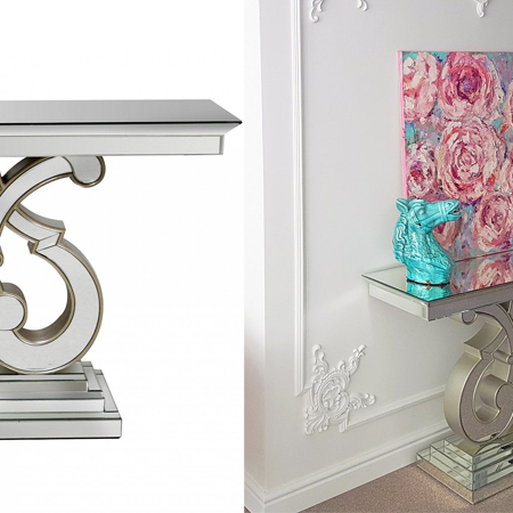 Консоль Mirrored Patterned Console