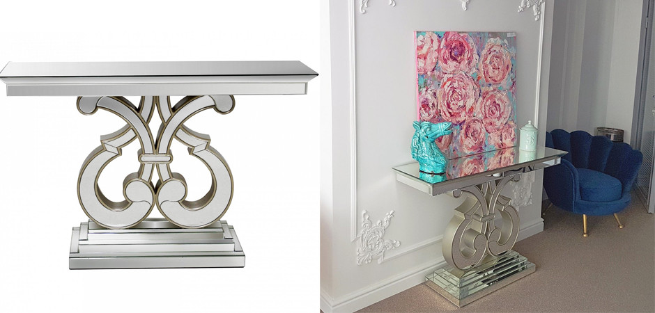 Консоль Mirrored Patterned Console