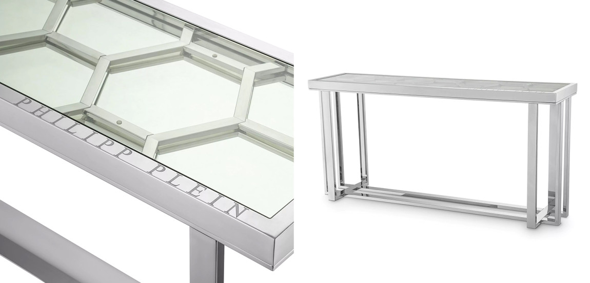 Консоль Philipp Plein Console Table Skeleton Chrome