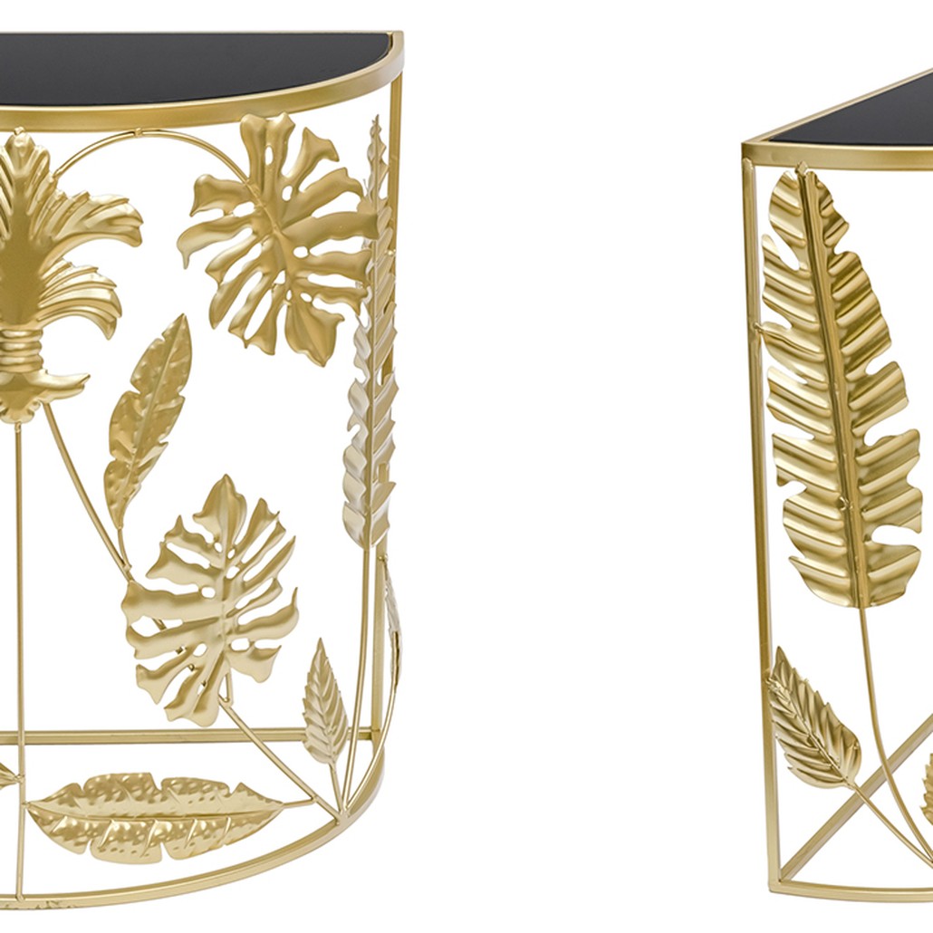 Консоль Tropical Gold Leaves Console