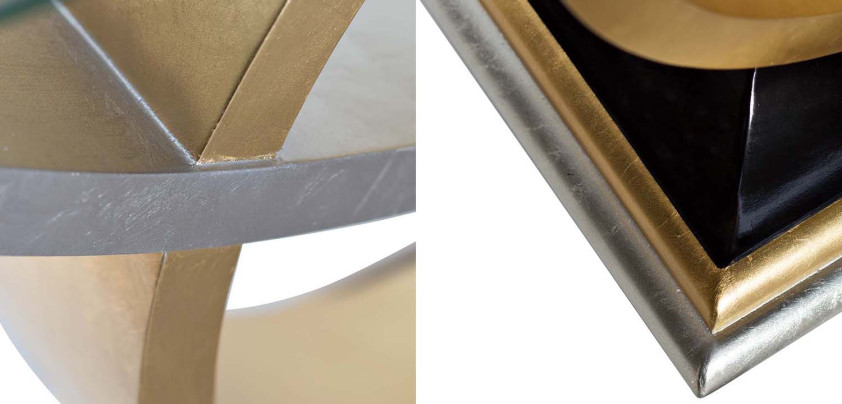 Консоль Wooden Base Gold & Silver