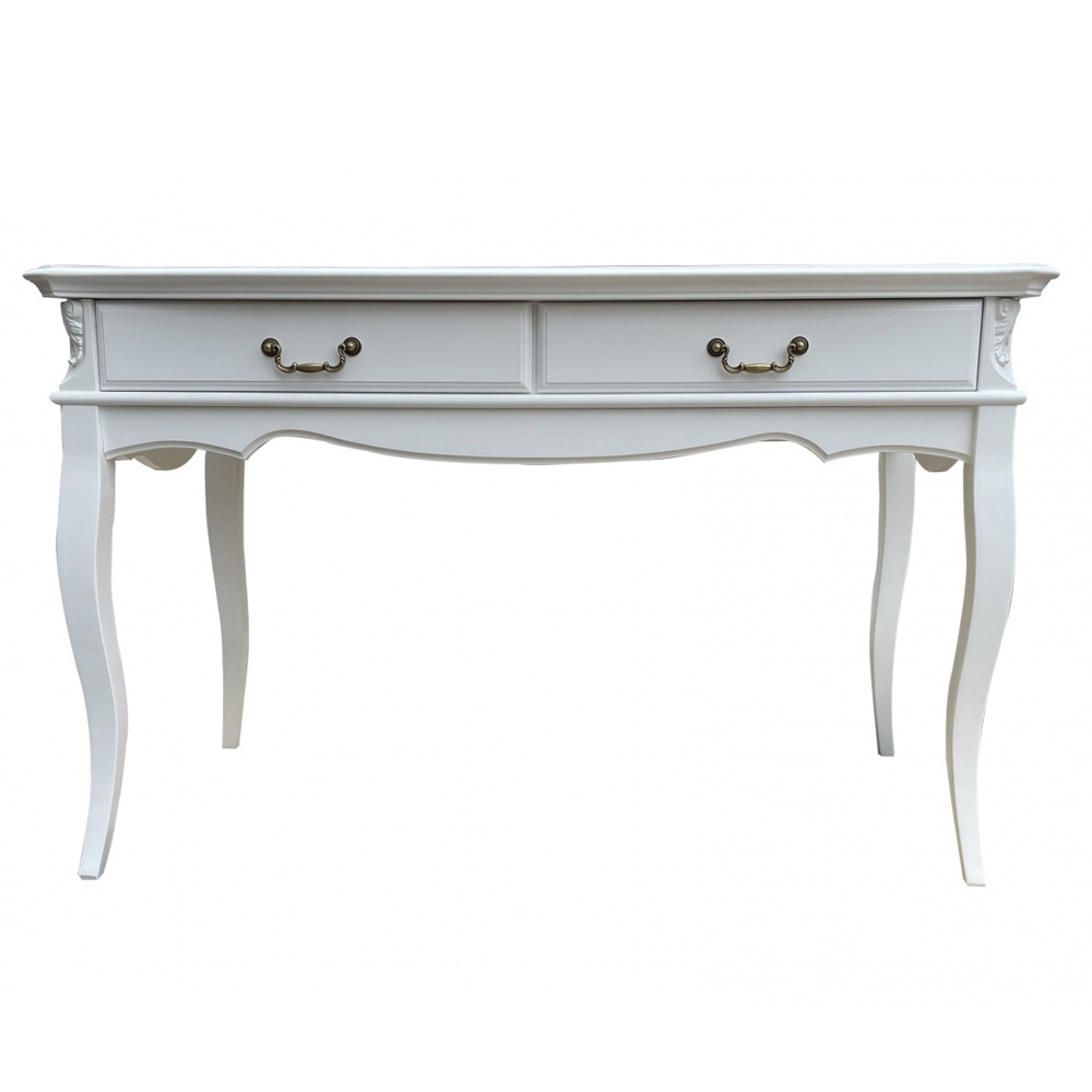 Консоль белого цвета из массива бука в стиле прованс White Provence