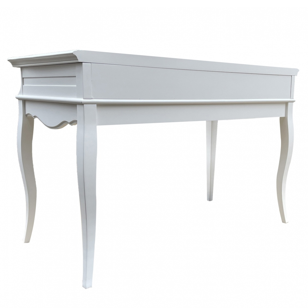 Консоль белого цвета из массива бука в стиле прованс White Provence