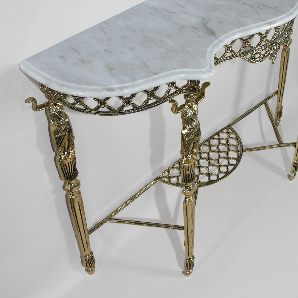 Консоль бронзовая с мраморной столешницей Bronze Console
