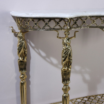 Консоль бронзовая с мраморной столешницей Bronze Console