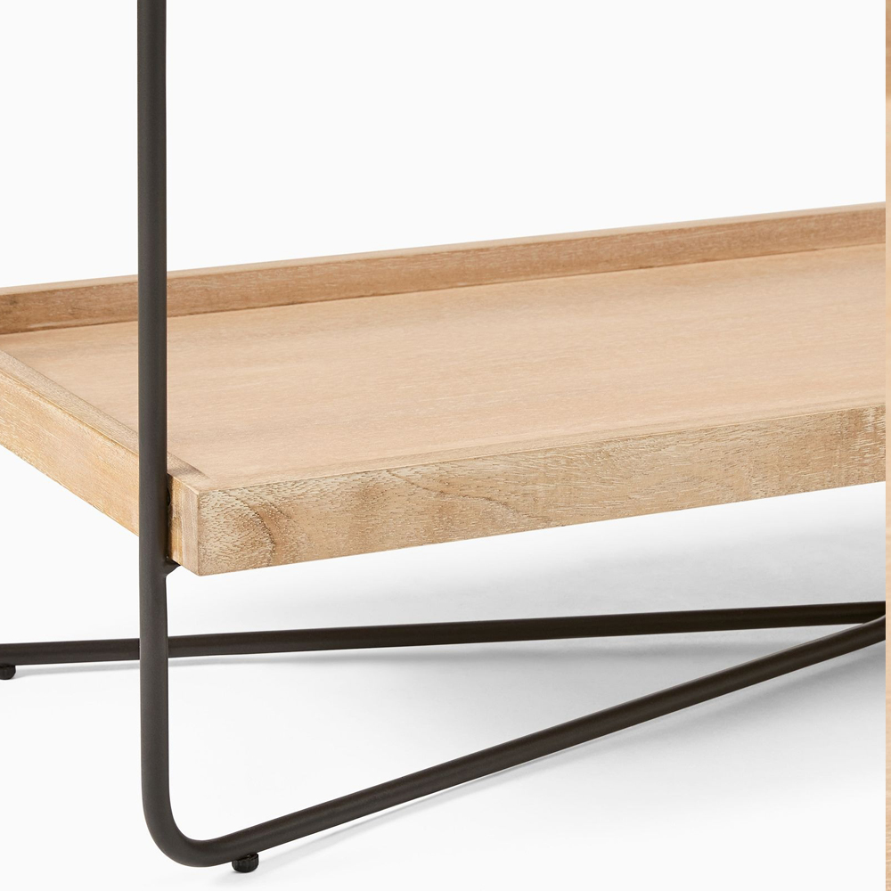 Консоль деревянной столешницей и полкой Wooden Table Top and Shelf