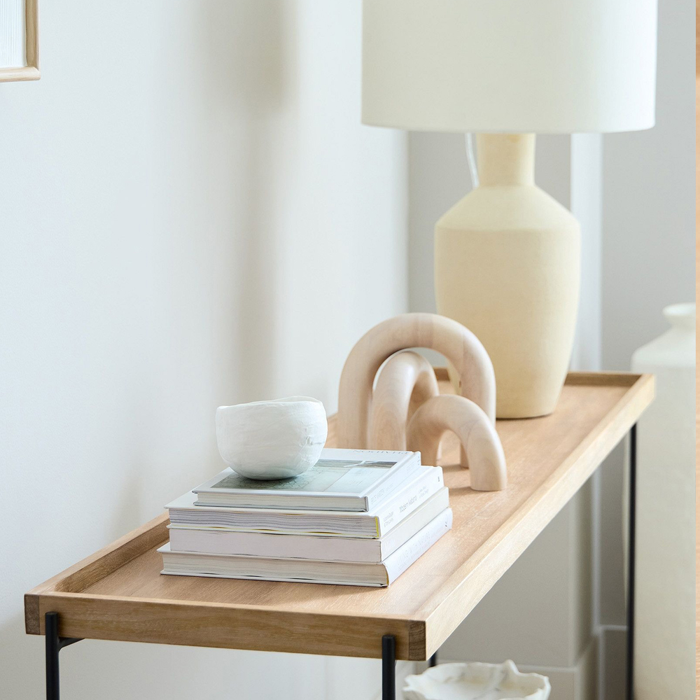 Консоль деревянной столешницей и полкой Wooden Table Top and Shelf