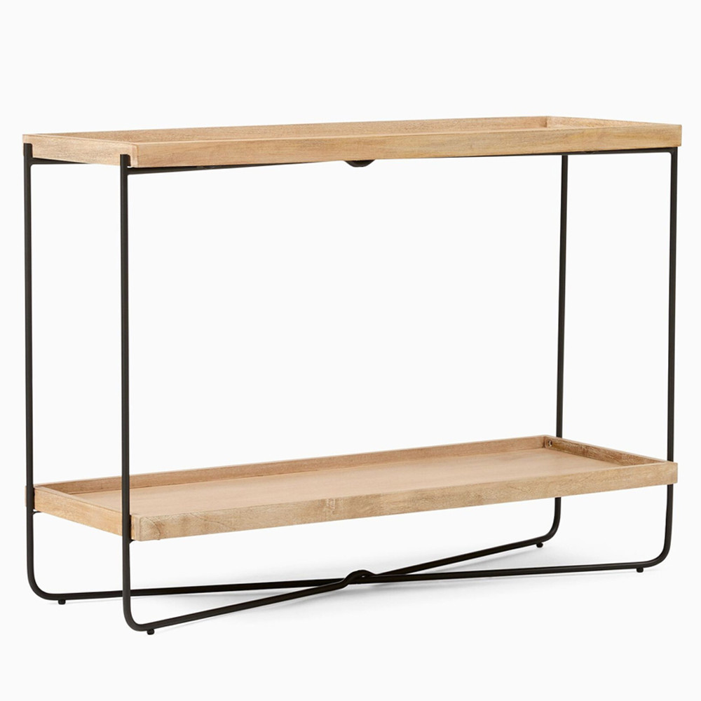 Консоль деревянной столешницей и полкой Wooden Table Top and Shelf