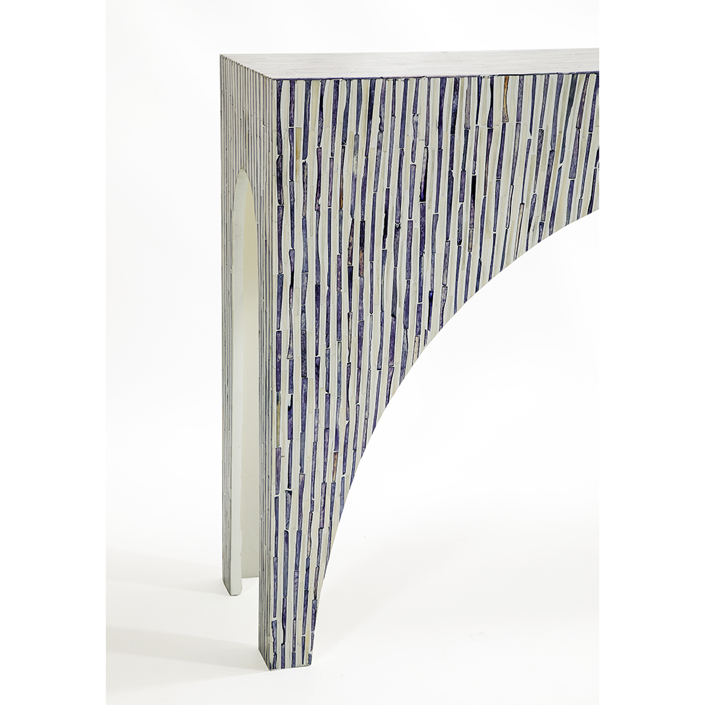 Консоль Дизайнерская Hasle Bone Inlay Console Gray