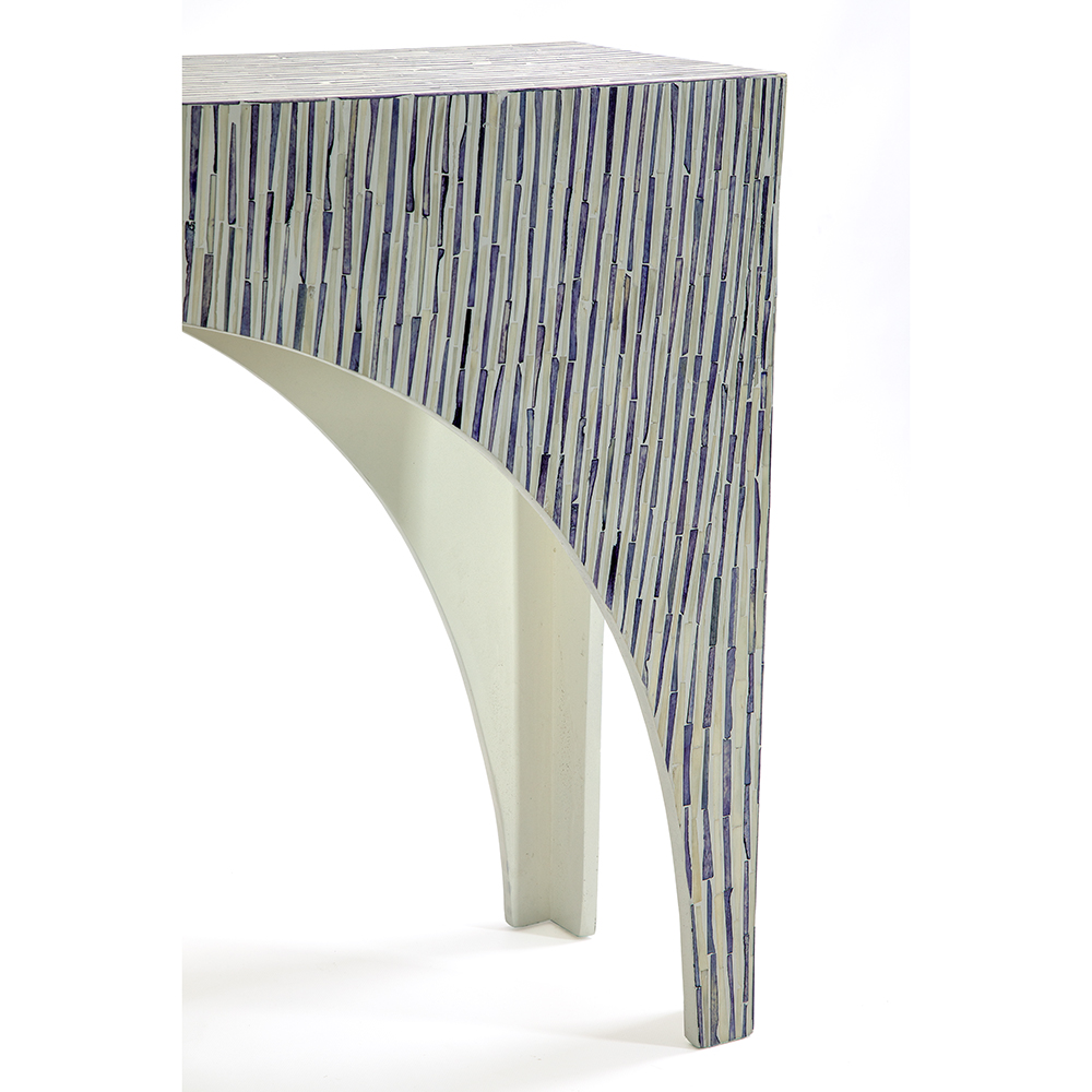 Консоль Дизайнерская Hasle Bone Inlay Console Gray