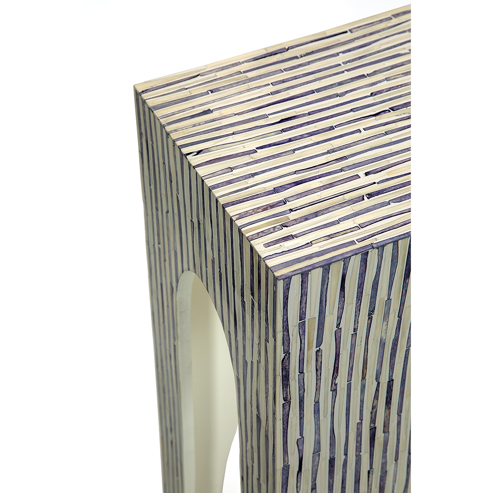 Консоль Дизайнерская Hasle Bone Inlay Console Gray