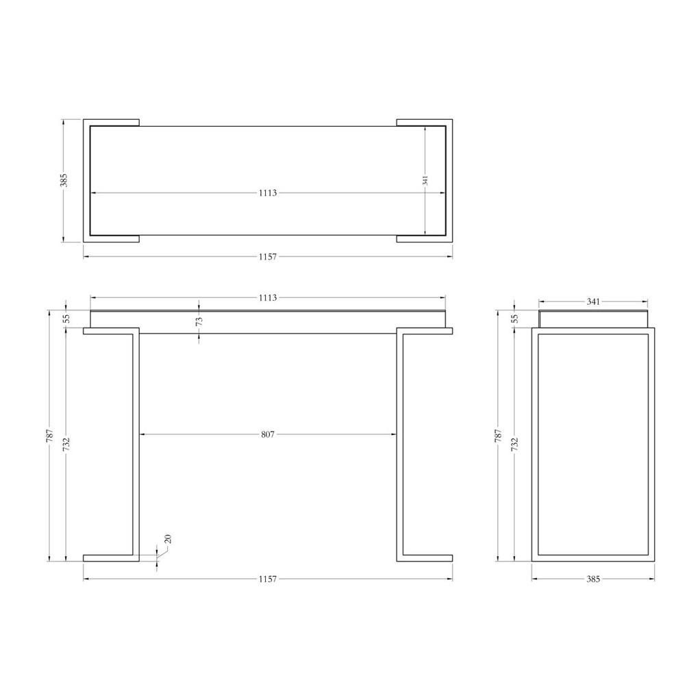 Консоль зеркальная Mirror Chrome Console
