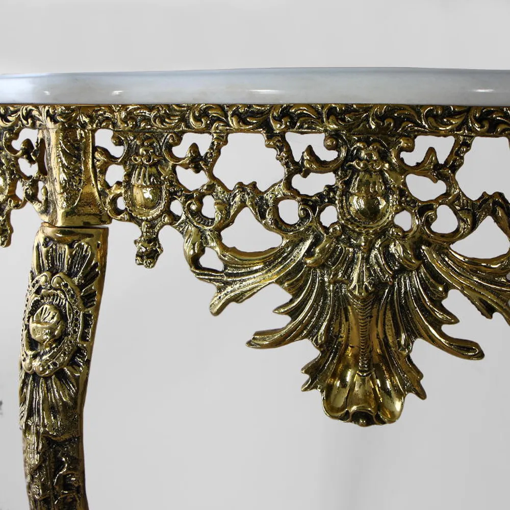 Консоль из бронзы с мраморной столешницей Bronze Console
