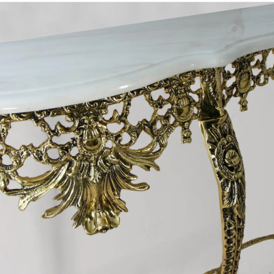 Консоль из бронзы с мраморной столешницей Bronze Console