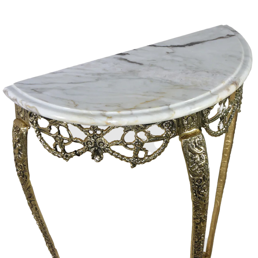 Консоль из бронзы с мраморной столешницей Mademoiselle De Console