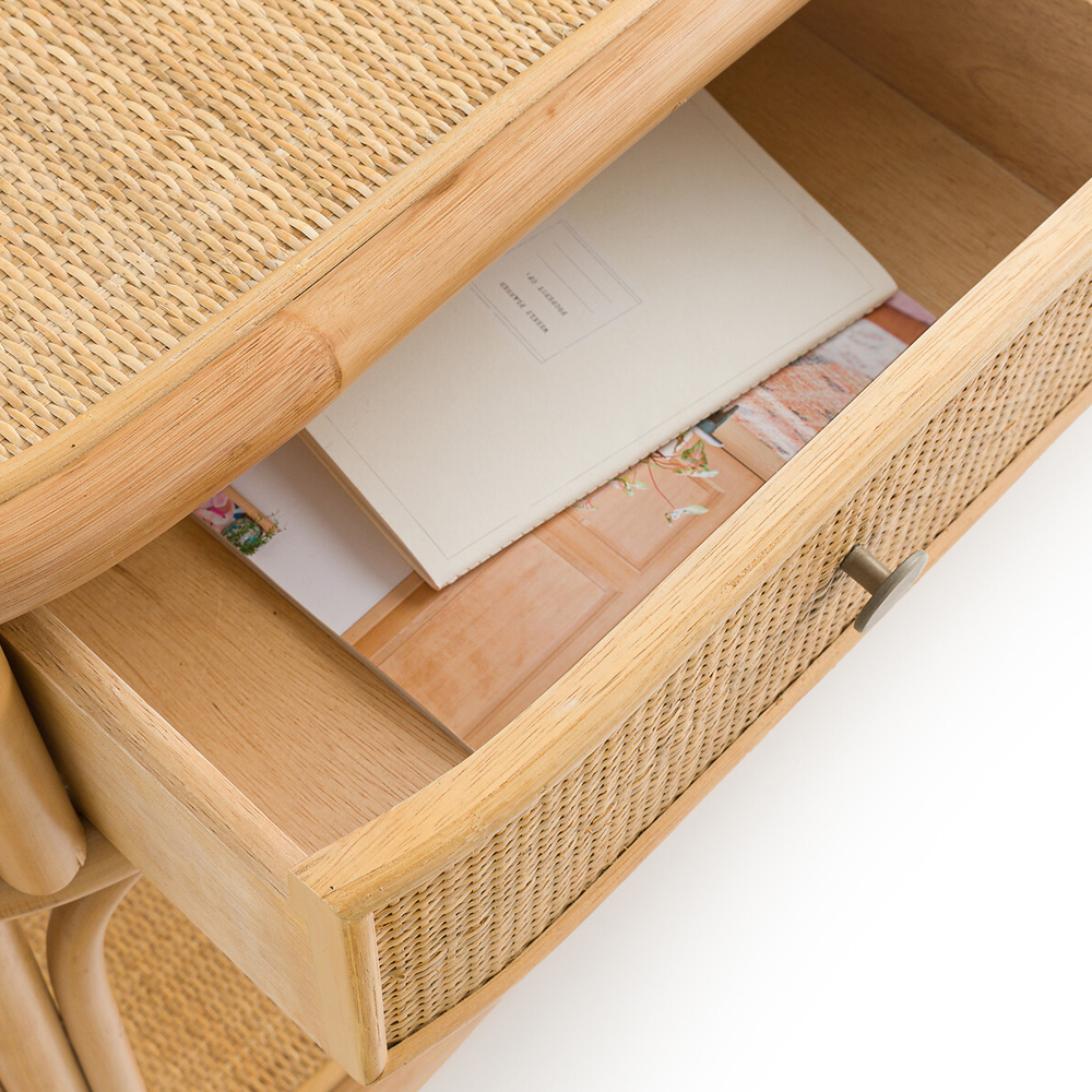 Консоль из плетеного ротанга с ящиками Armelle Rattan Console