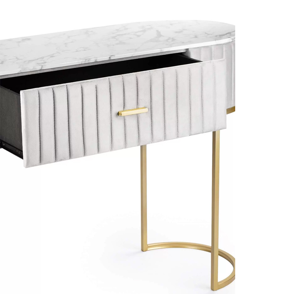 Консоль овальная на золотистых фигруных ножках Wall Console