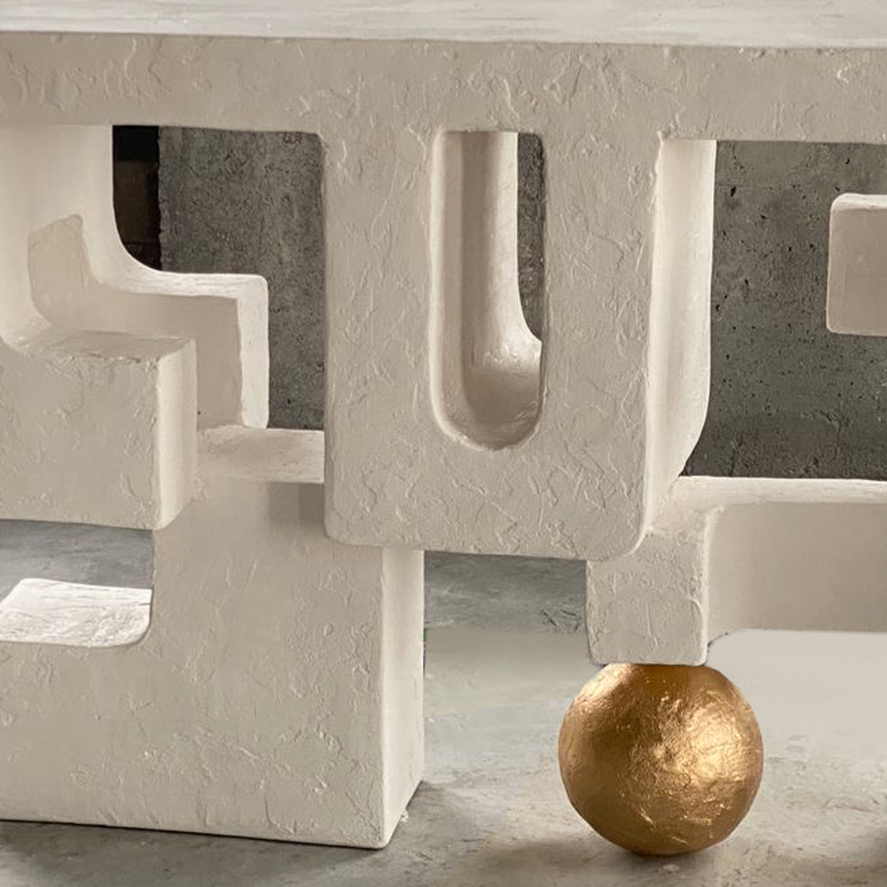 Консоль природной формы White Sirius Console