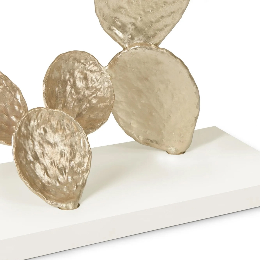 Консоль прямоугольная белая с основанием в виде кактуса Cactus