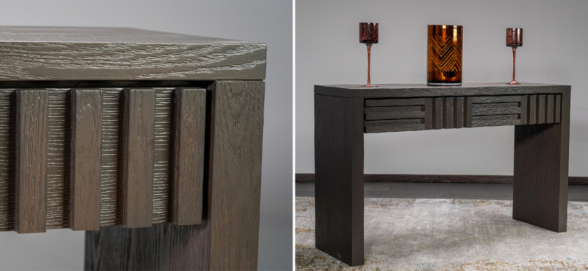 Консоль с двумя ящиками Wooden Rails