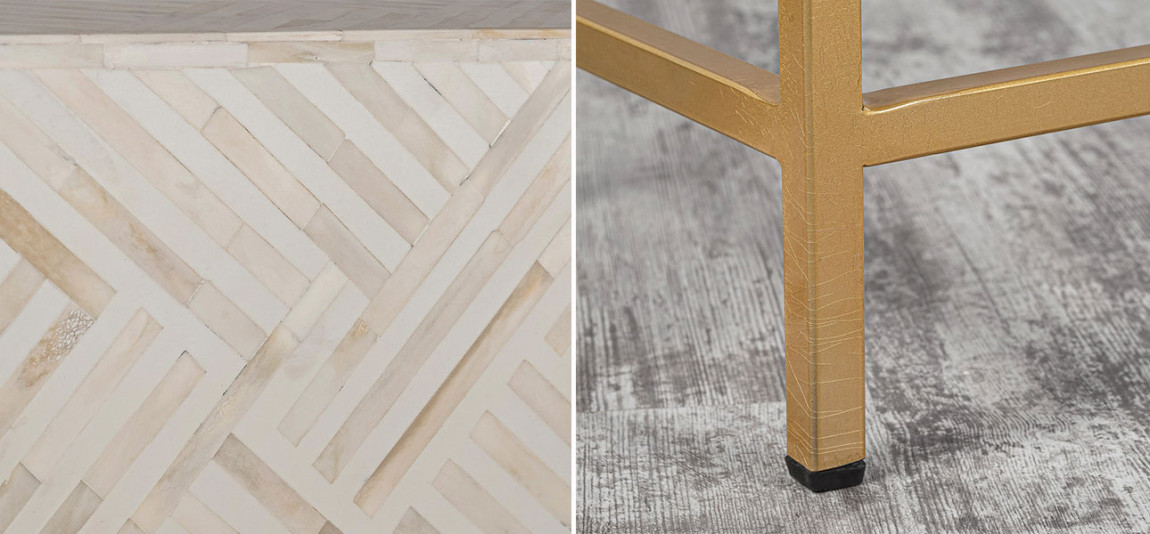 Консоль с инкрустацией белая Juliet