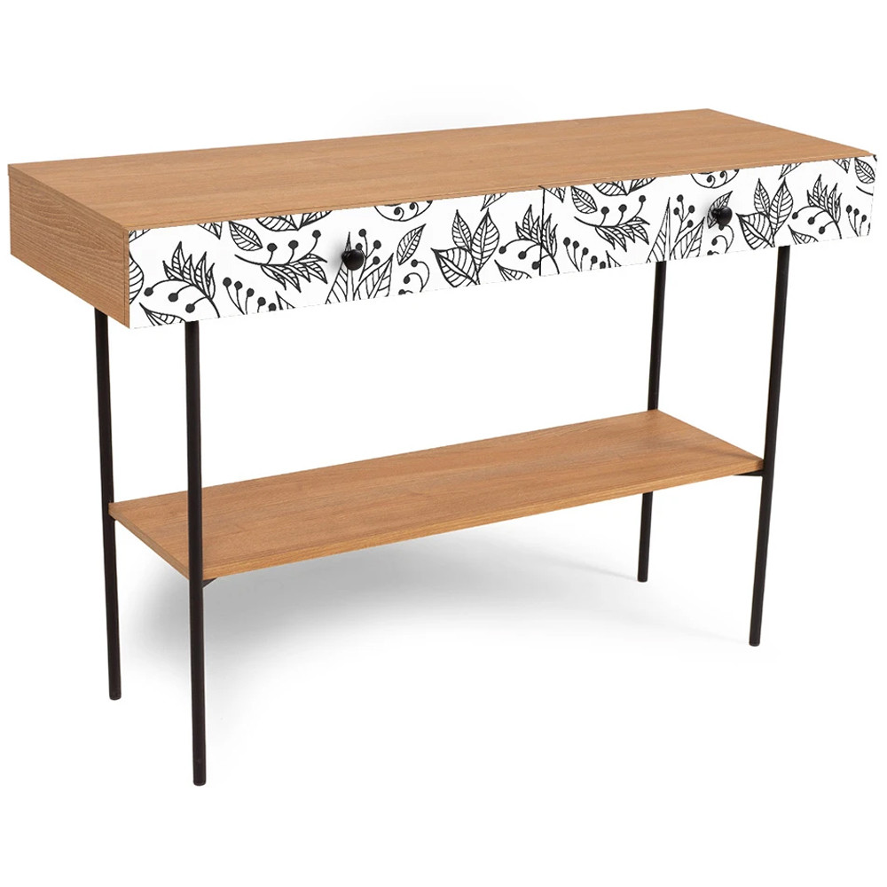 Консоль с принтом на ящиках Elise Console Table