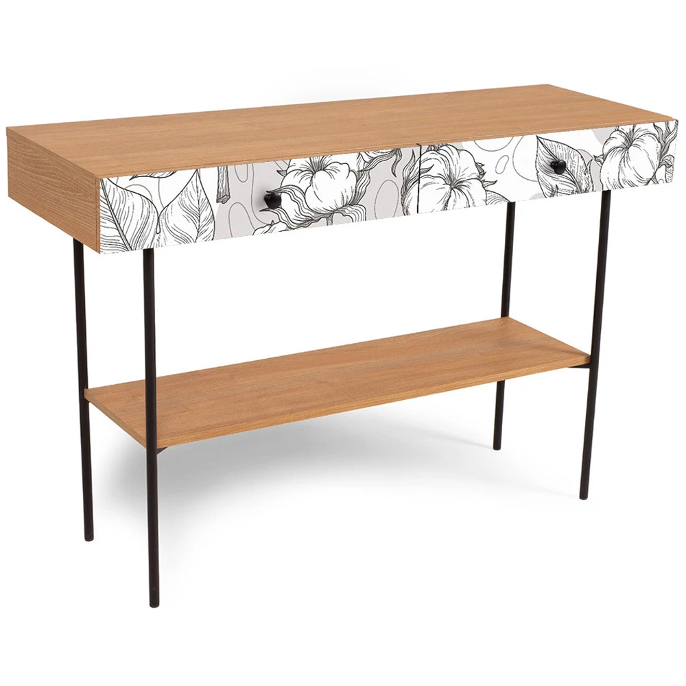 Консоль с принтом на ящиках Elise Console Table