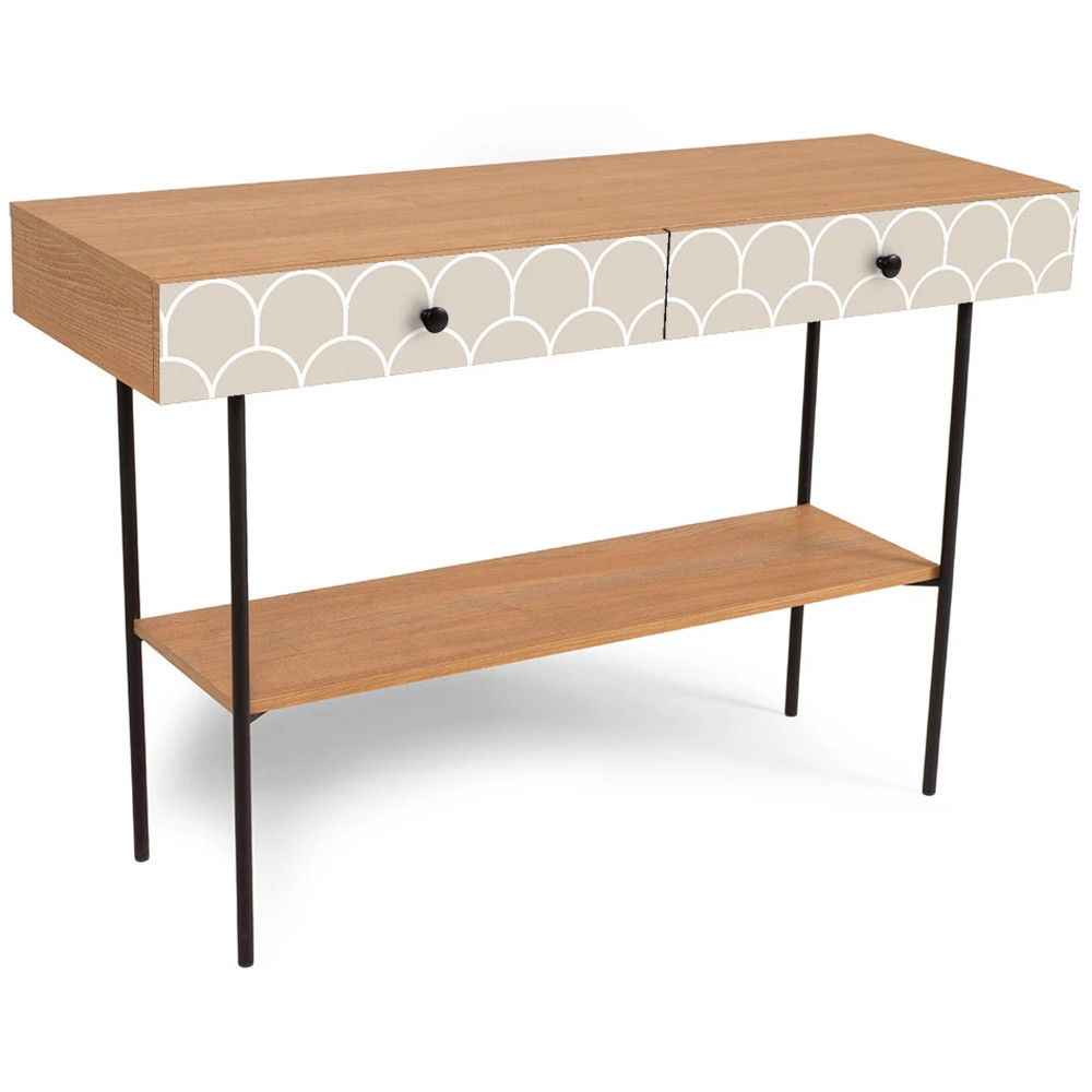 Консоль с принтом на ящиках Elise Console Table