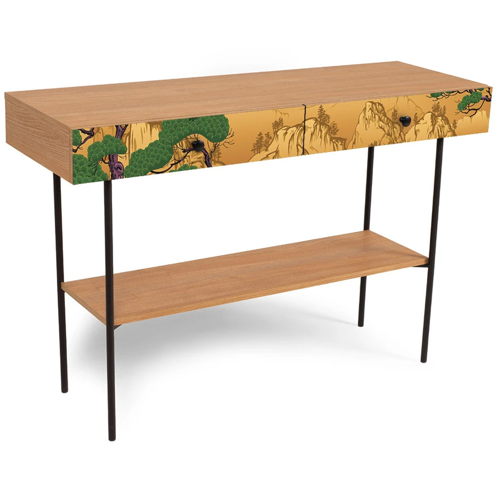 Консоль с принтом на ящиках Elise Console Table