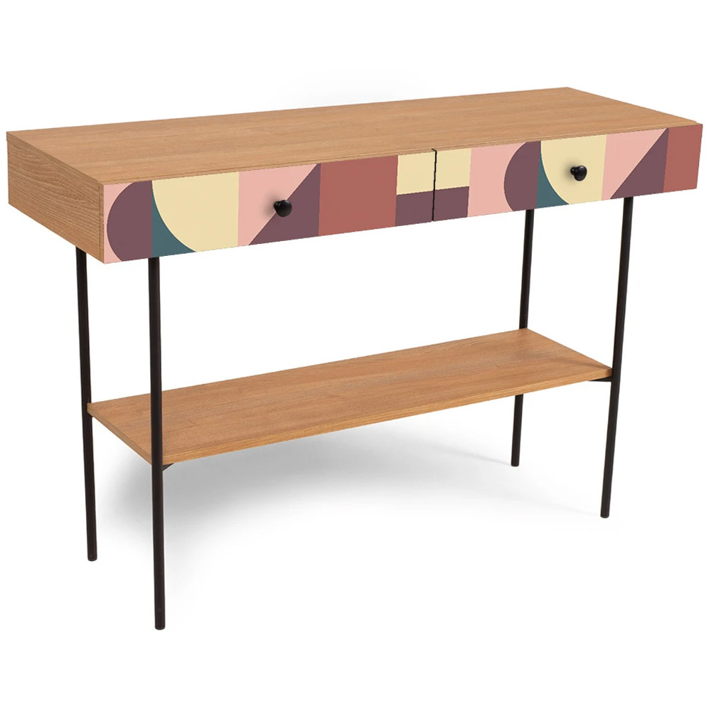 Консоль с принтом на ящиках Elise Console Table