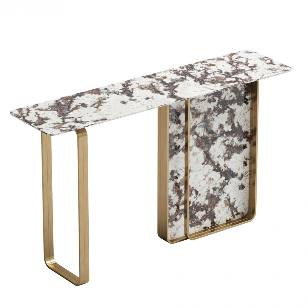 Консоль с прямоугольной мраморной столешницей Vivian Console