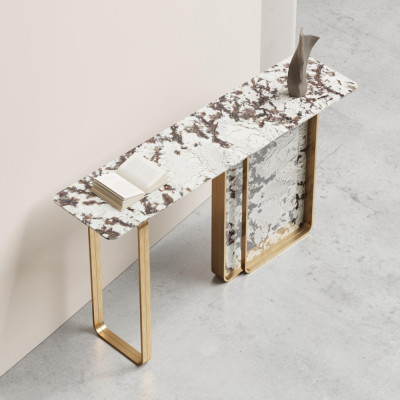 Консоль с прямоугольной мраморной столешницей Vivian Console