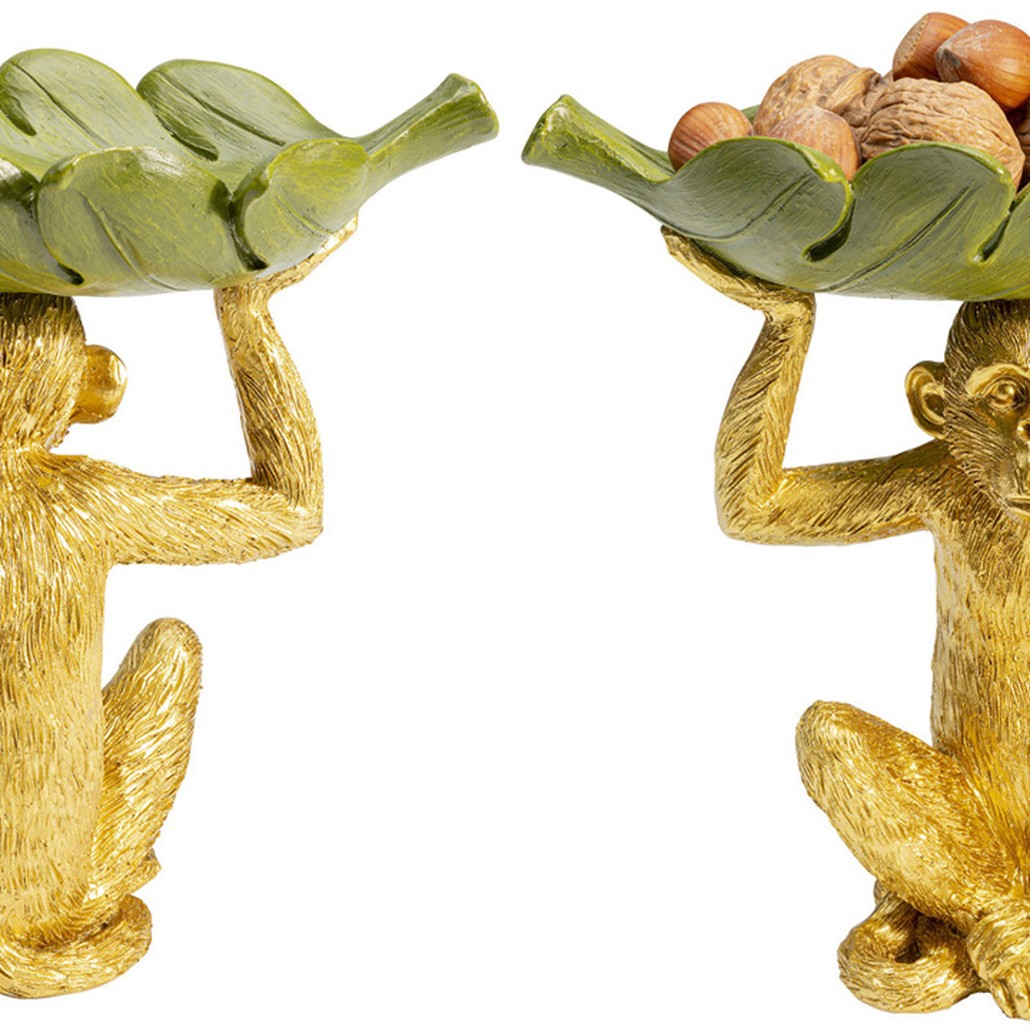 Конфетница Golden Monkey holding a leaf