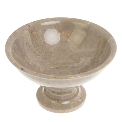 Конфетница из бежевого мрамора Stone Candy Bowl