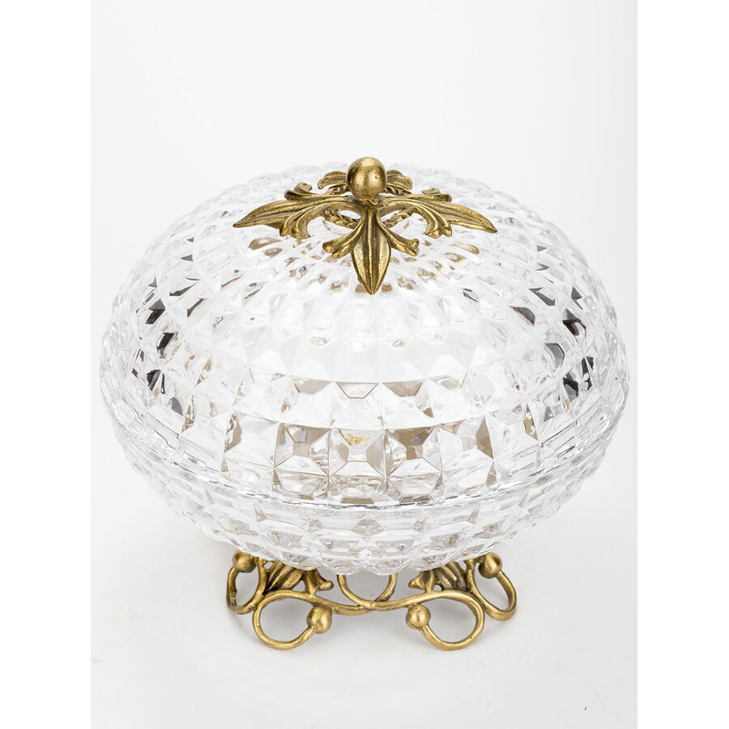 Конфетница из прозрачного рельефного стекла Eden Garden